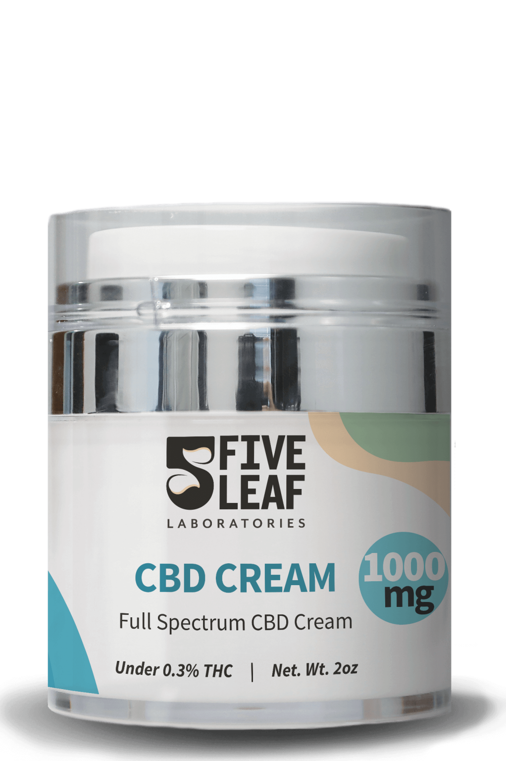 1000mg CBD Skin Cream Natural Scent Five Leaf Labs